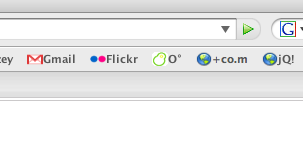 Des favicon dans la barre personnelle de Firefox, même sous Mac